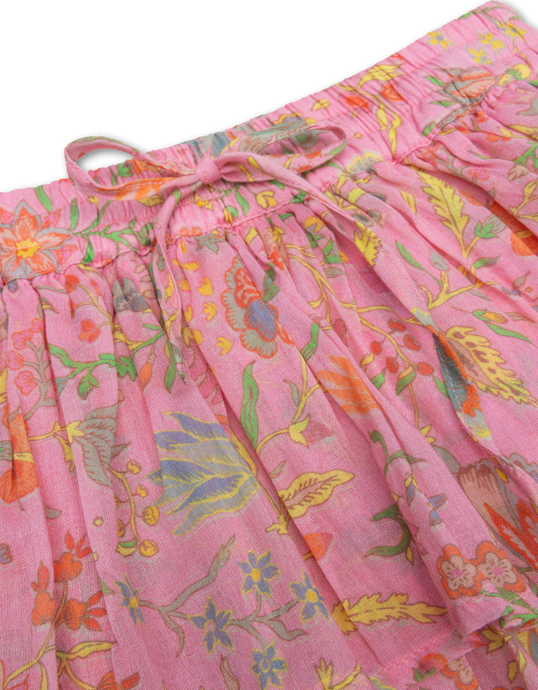 Oilily Layered Flower Skirt - Prism Pink