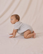 Quincy Mae Relaxed Bubble Romper - Sky