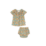 Arsene et les Pipelettes Baby Floral Set - Orange