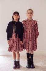 Steph the Label Flocked Heart Cord Skirt