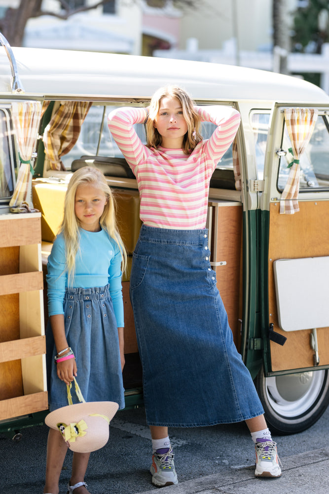Froo Peony Denim Skirt