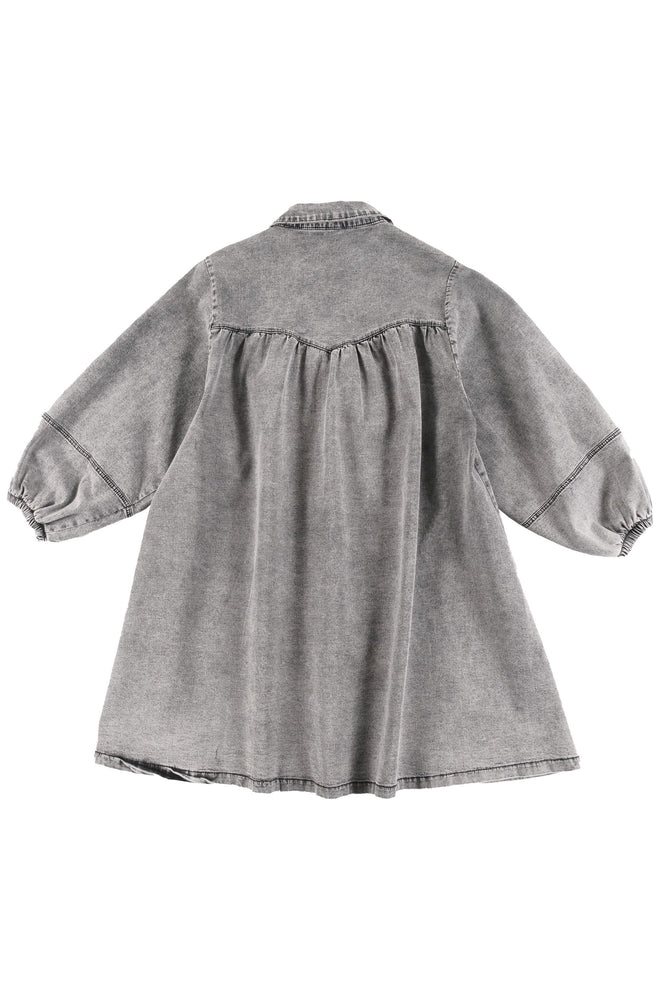 Loud Apparel Light Grey Stonewash Dress