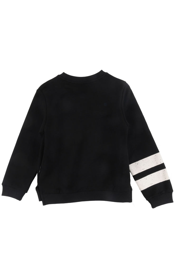 Loud Apparel Stripe Sleeve Sweater - Black