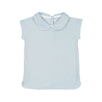Coco Blanc Peter Pan Shirt - Pale Blue