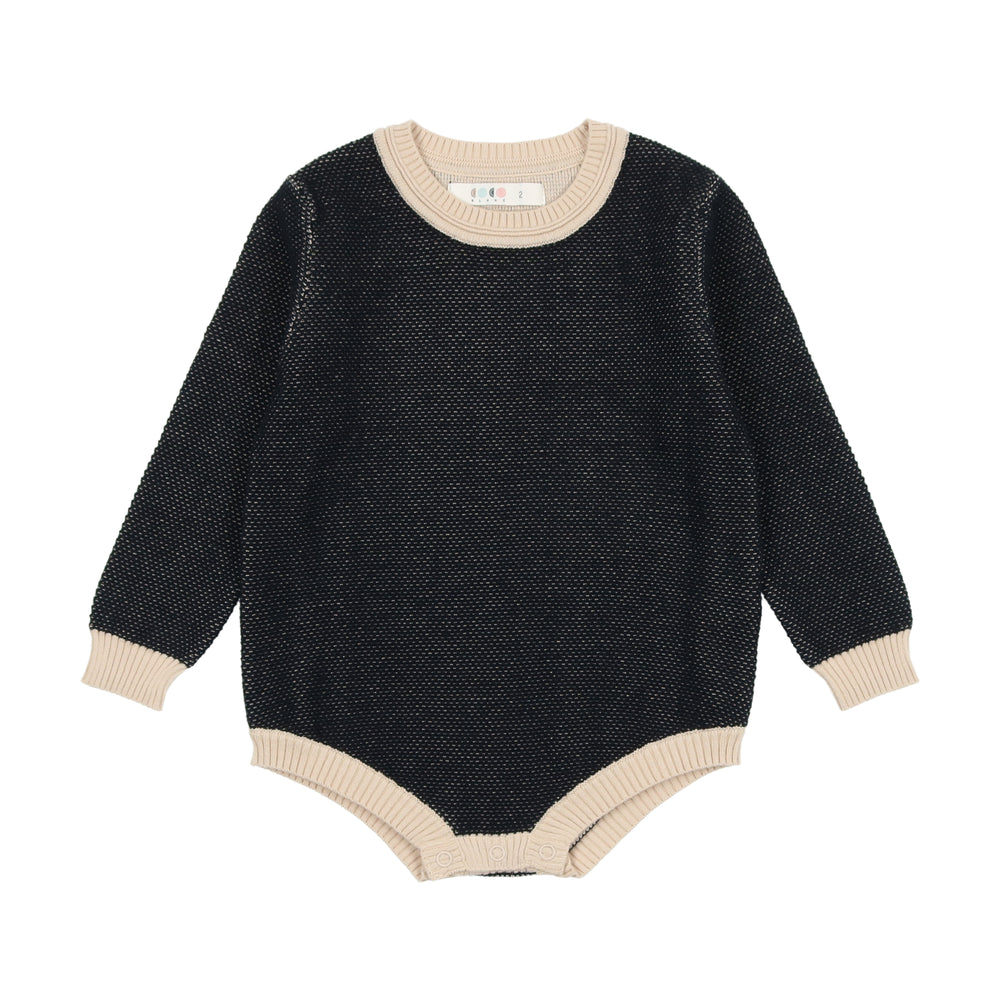 Coco Blanc Honey Comb Knit Onesie - Navy