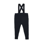Coco Blanc Ribbed Knit Overalls - Navy