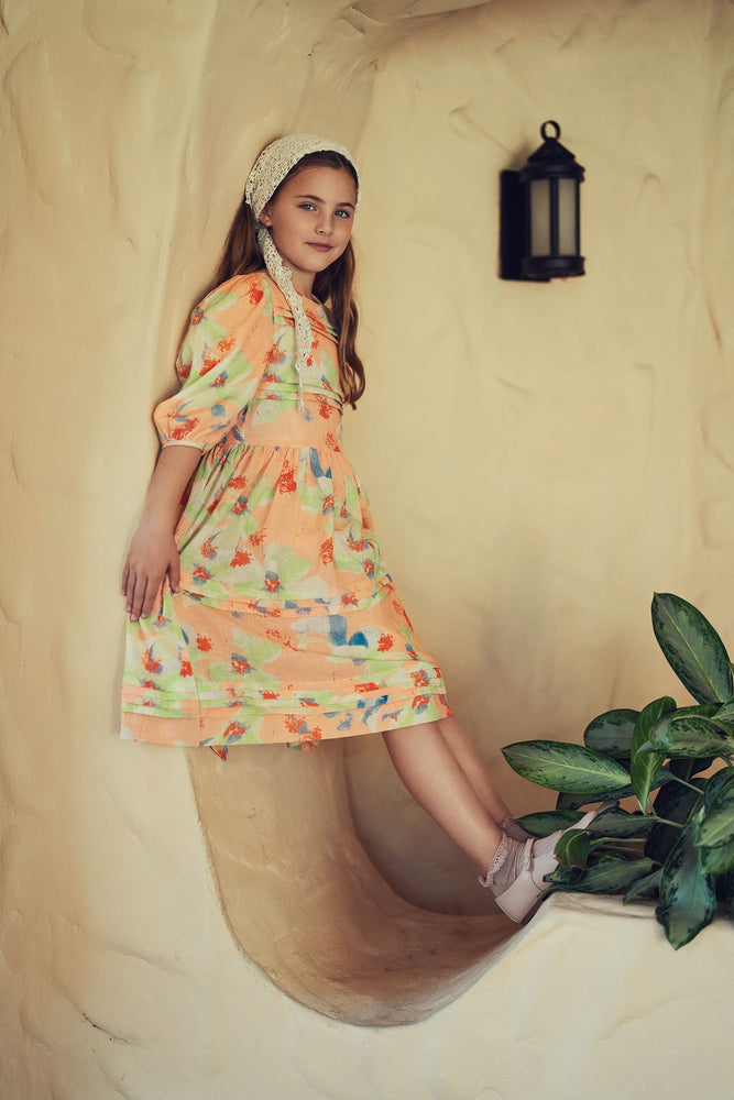 Teela Pintuck Dress - Multicolor