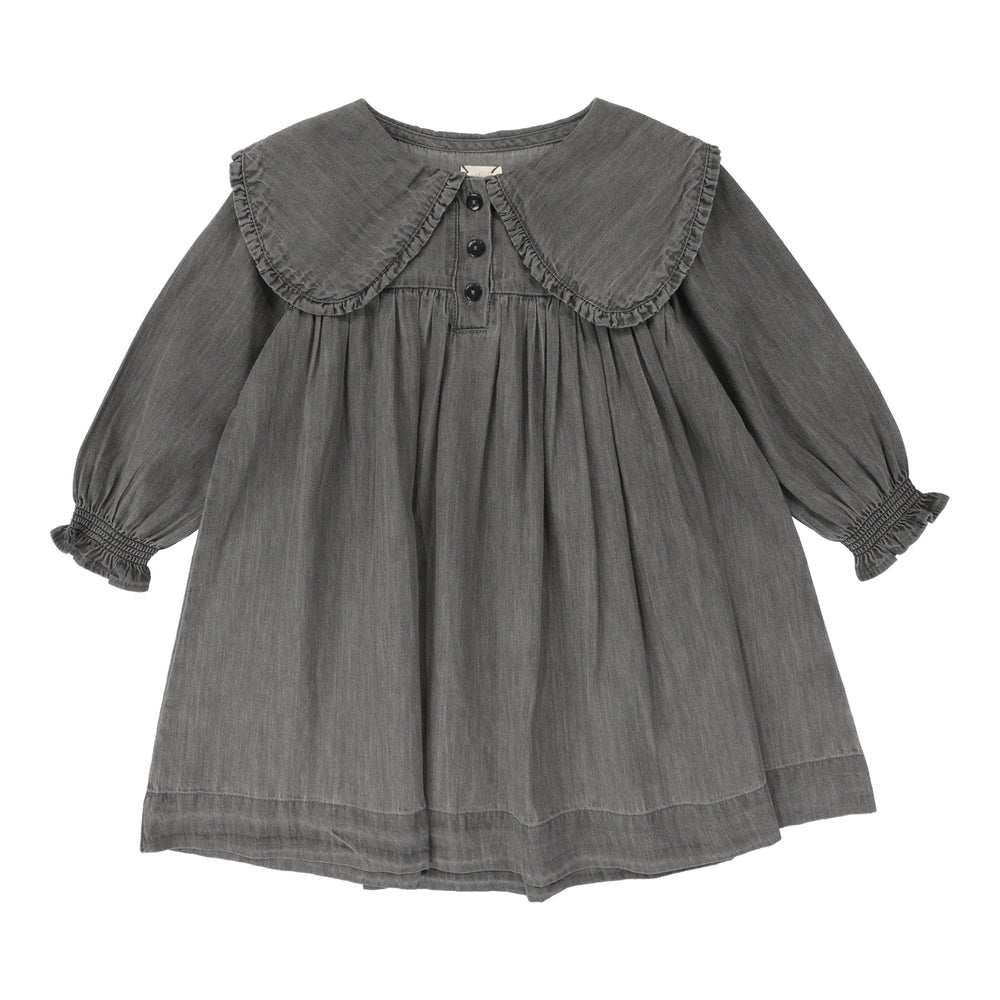 Lil Legs Denim Tencel Dress - Grey Wash