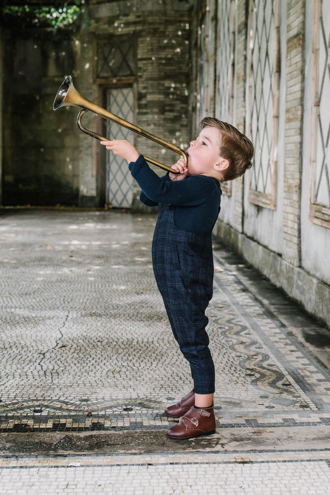 Sweet Threads Paxon Romper - Navy Blue