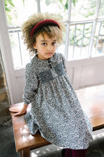 Analogie Daisy Floral Dress - Dusty Blue