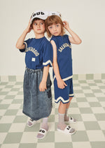 Loud Apparel Midi Denim Skirt - Mid Blue Stonewash
