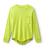 Nununu Long Sleeve Pocket Top - Hot Lime