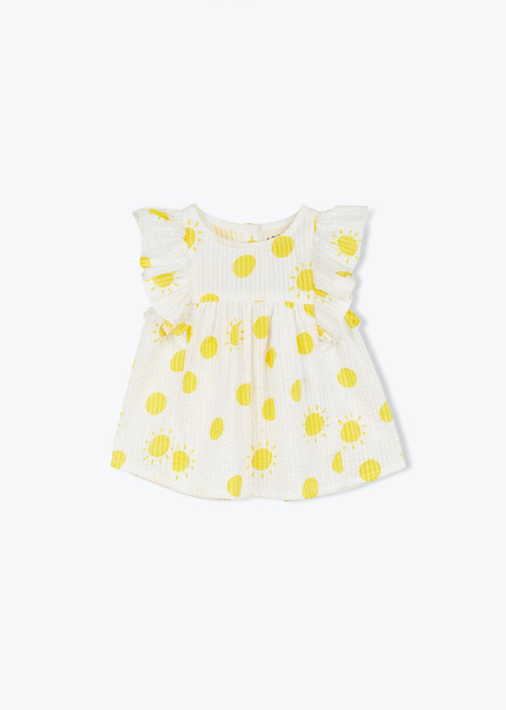 Arsene et les Pipelettes Baby Blouse and Bloomer Set - Soleils