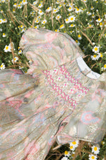 Louise Misha Olivina Dress - Khaki Wild Bouquet