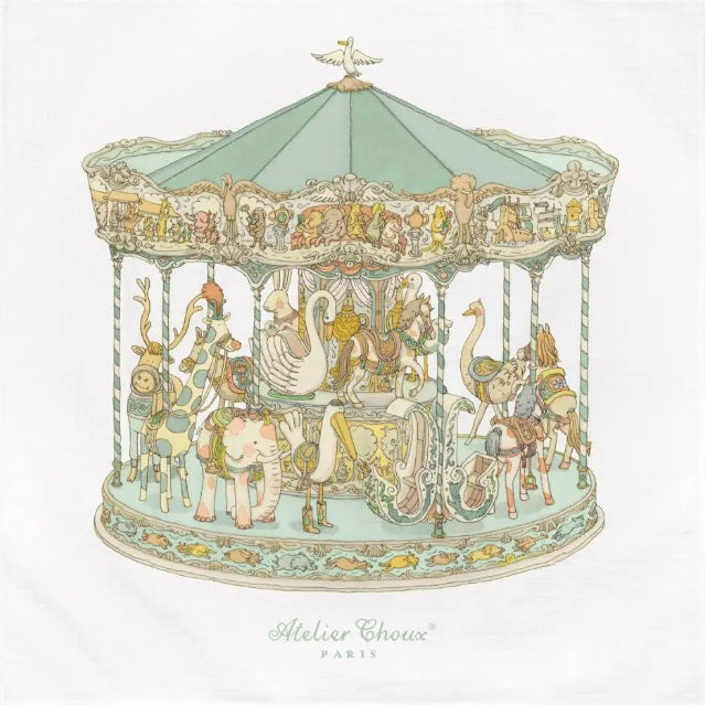 Atelier Choux Large Swaddle Blanket - Carousel Green – The Shoppe