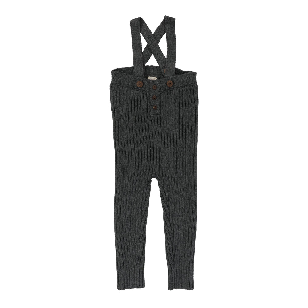 Analogie Rib Knit Overalls - Grey