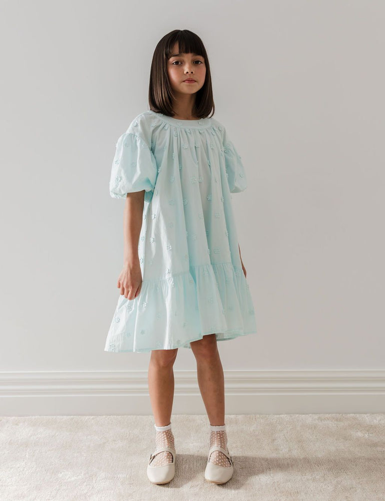 Petite Amalie Daisy Applique Dress with Bow