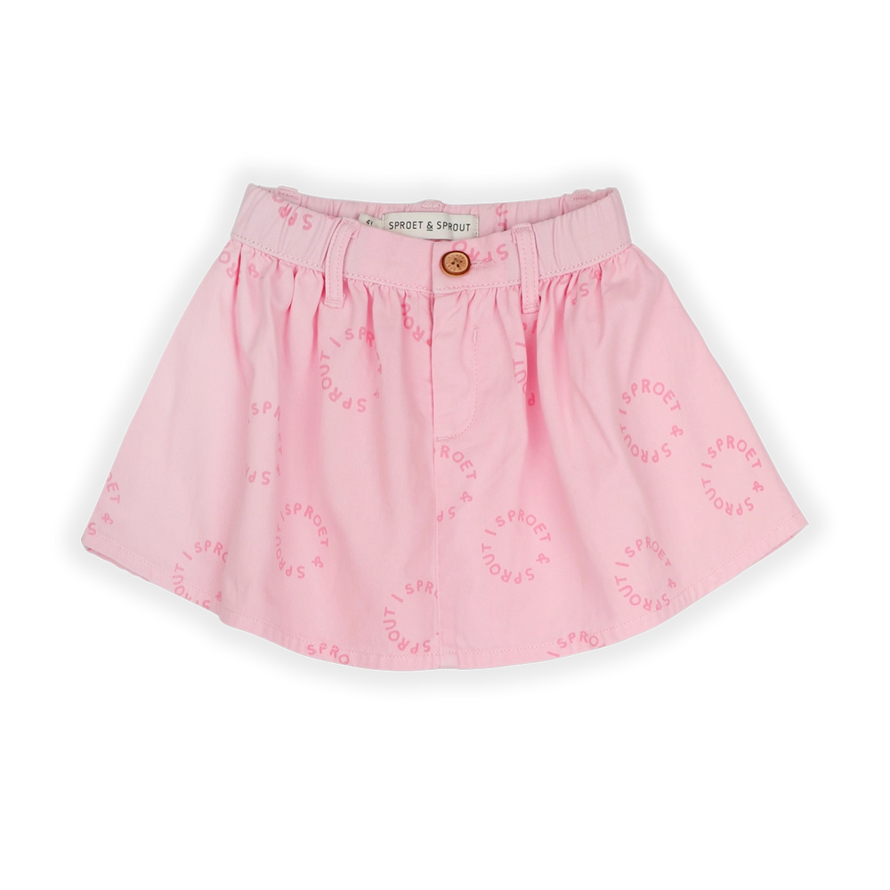 Sproet & Sprout Denim Logo Skirt - Pink