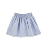 Piupiuchick Short Skirt - Light Blue Soft Denim