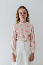Steph the Label Lace Trim Denim Skirt - White