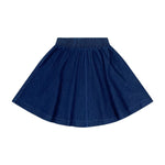 Teela Denim Circle Skirt - Dark Denim