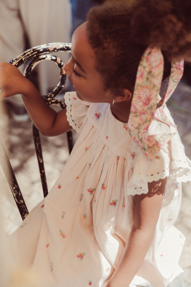 Louise Misha Shanti Dress - Pink Bouquet Stripes