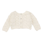 Lilette Popcorn Weave Cardigan Set - Cream