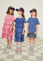 Loud Apparel Tiered Layer Dress - Azalea Marble Dye