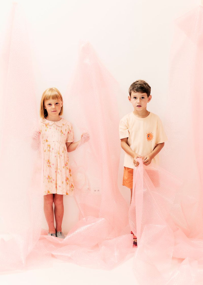 morley blush dress with pleats Morley Rose Bellprint Tempo Dress