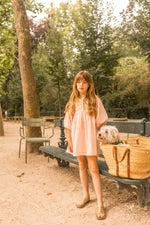 Louis Louise Paula Cotton Veil Stripe Dress - Pink
