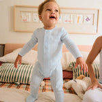 Magnetic Me Pointelle Footie - Love Lines Blue