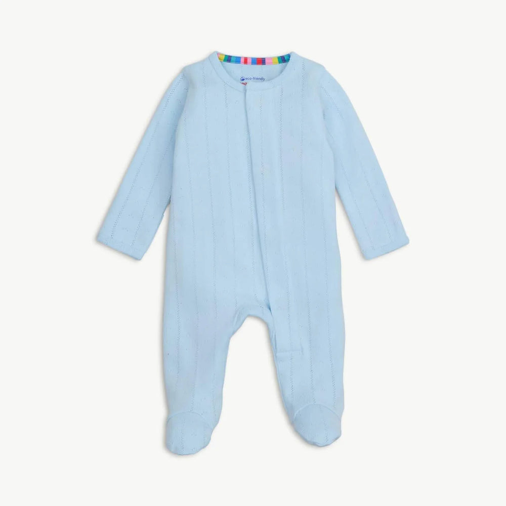 Magnetic Me Pointelle Footie - Love Lines Blue