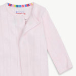 Magnetic Me Pointelle Footie - Love Lines Pink