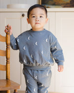 Quincy Mae Relaxed Fleece Sweatshirt Set - Silver Moons