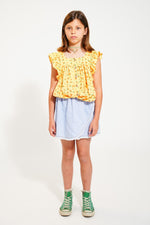 Piupiuchick Short Skirt - Light Blue Soft Denim