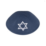 iKippah Navy Linen Magen David