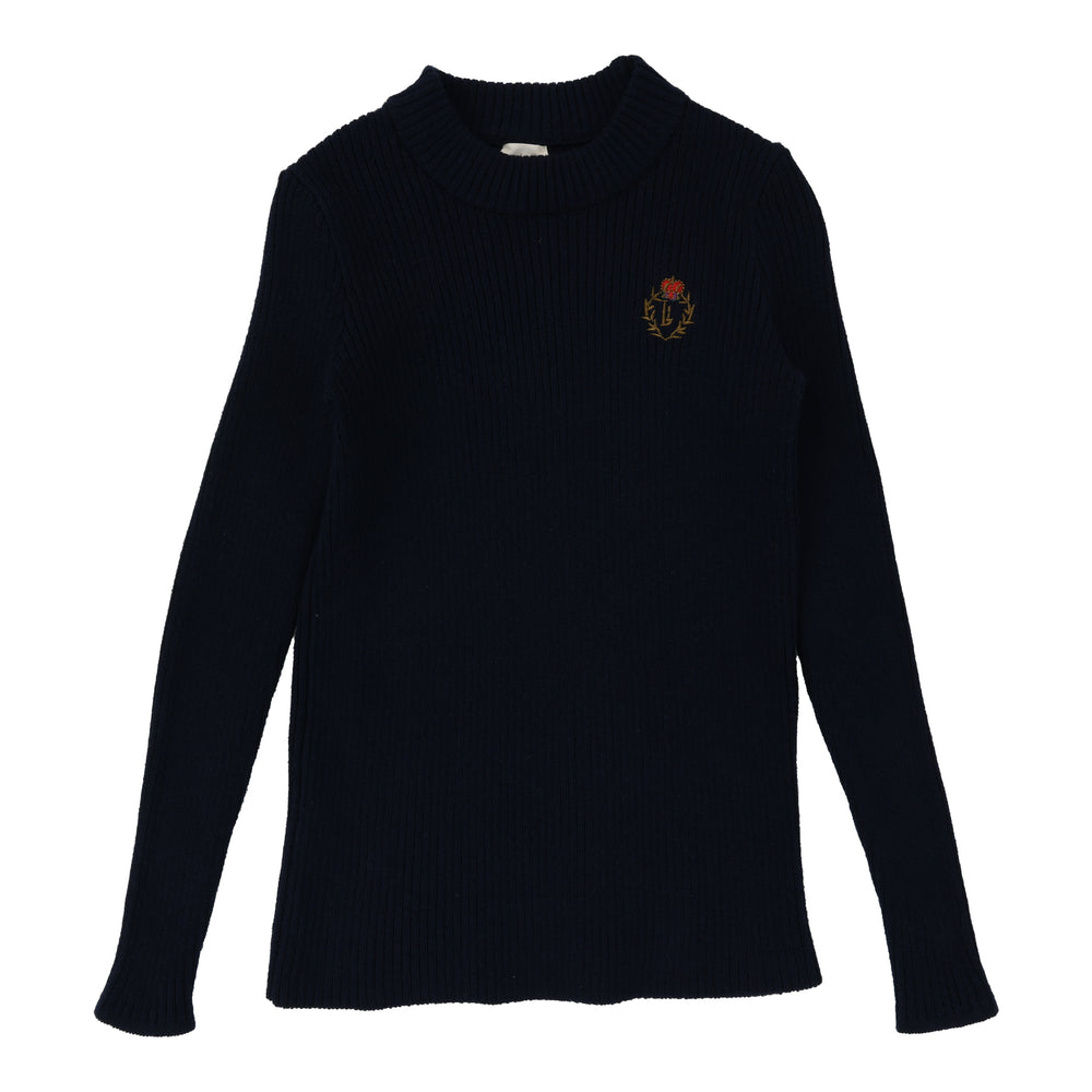 Analogie Crest Knit Mockneck - Navy