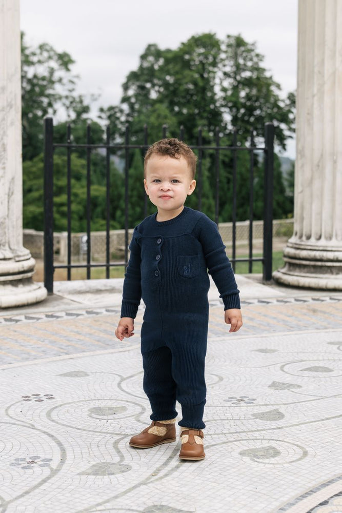 Sweet Threads Kian Romper - Navy