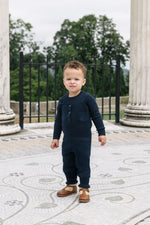 Sweet Threads Kian Romper - Navy