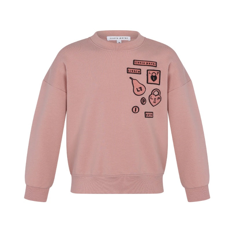 Little Parni Multi Patch Sweatshirt - Pink