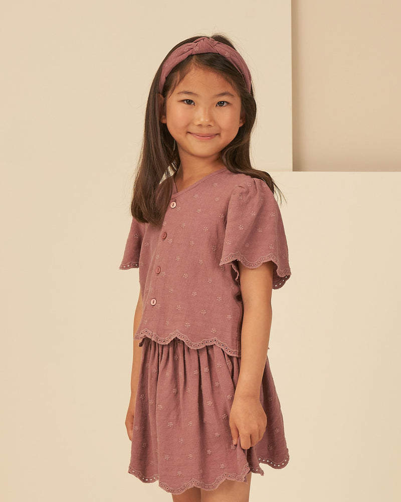 Rylee + Cru Cleo Top - Mulberry