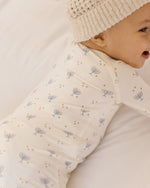 Quincy Mae Bamboo Zip Footie - Hannukah