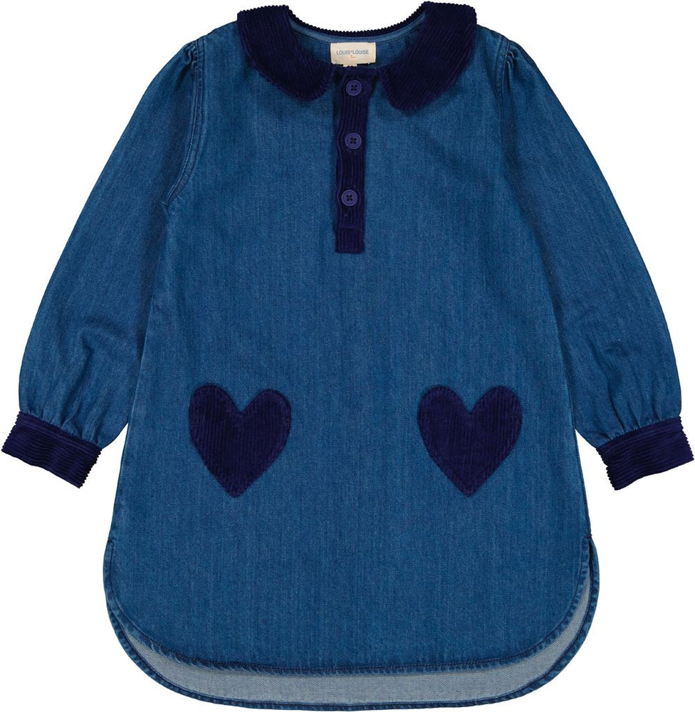 Louis Louise Margareta Denim Heart Dress