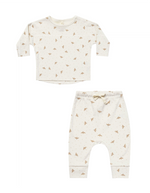 Quincy Mae Long Sleeve Toddler Set - Dove