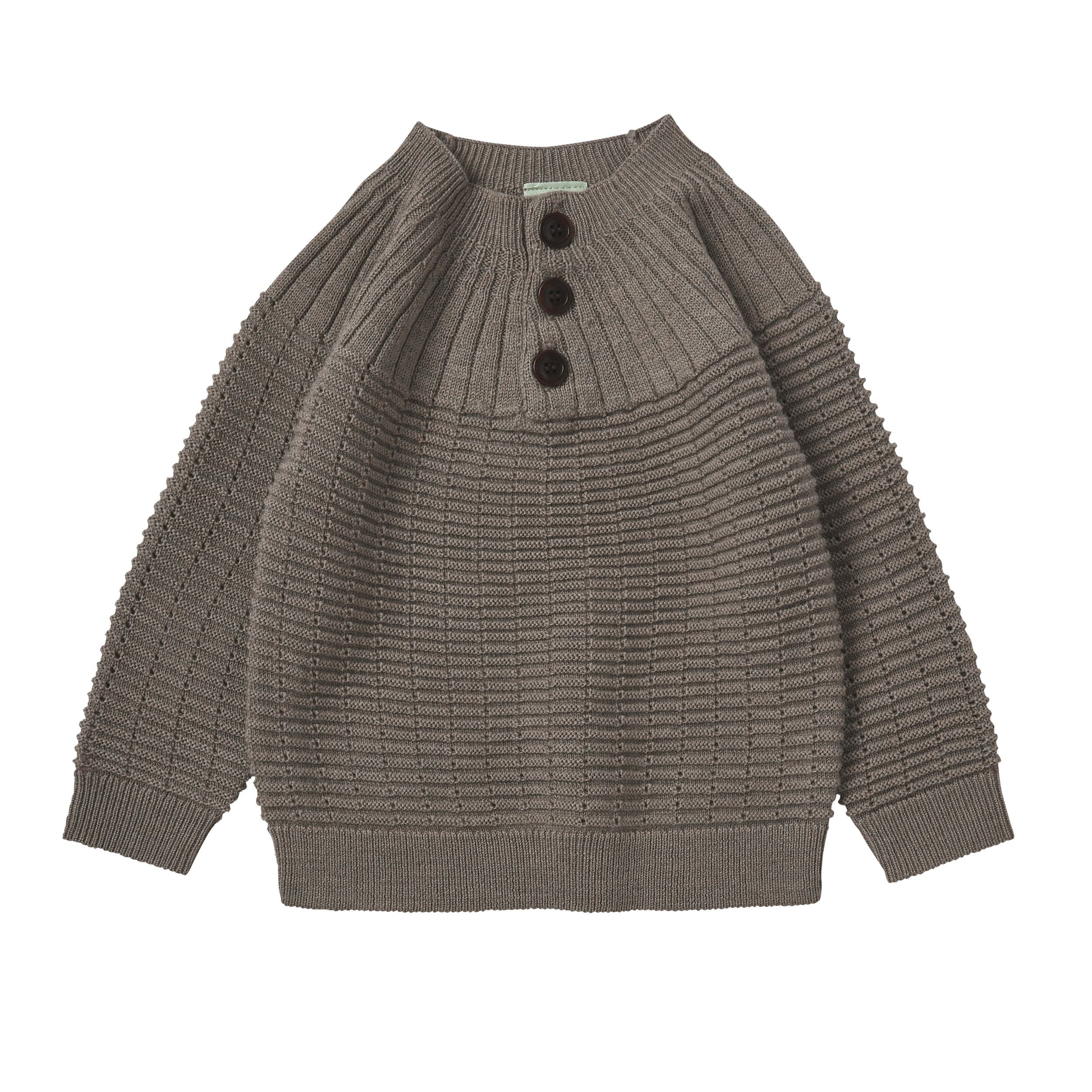 Fub Baby Button Knit Sweater - Hazel Melange – The Shoppe Miami