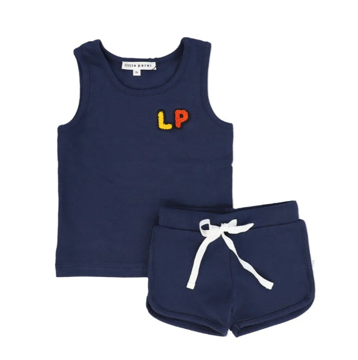 Little Parni Baby Tank Set - Navy