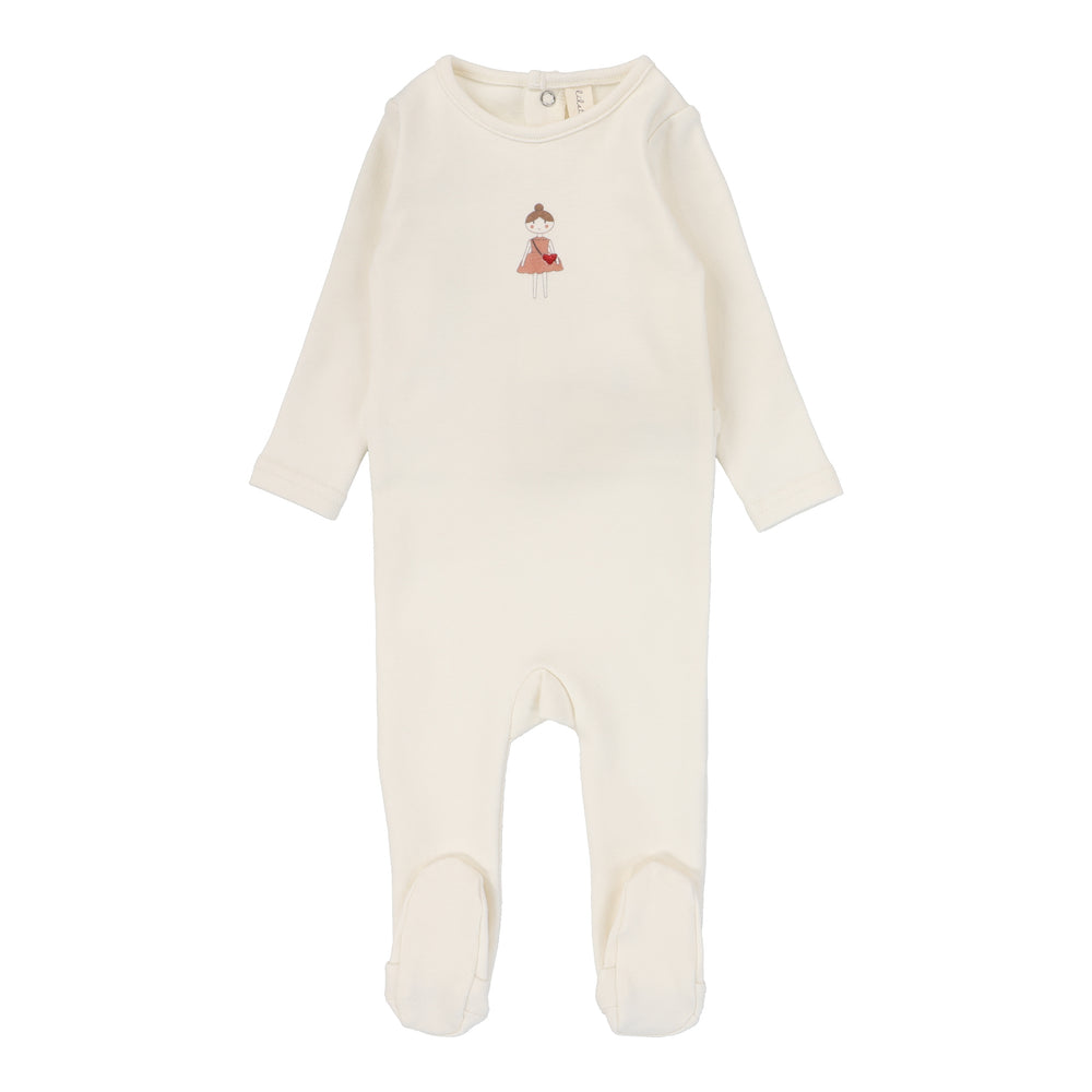 Lilette Doll Footie - Cream