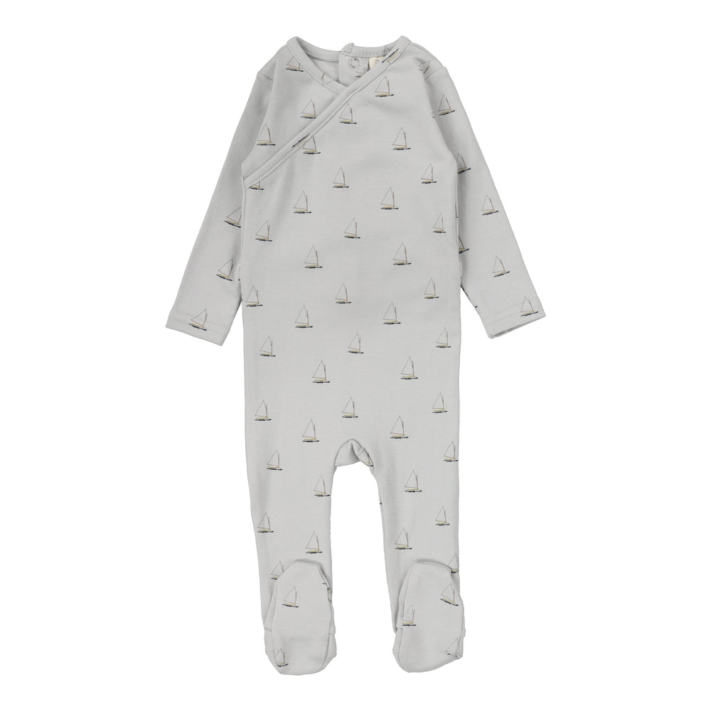 Lilette Nautical Footie - Light Blue