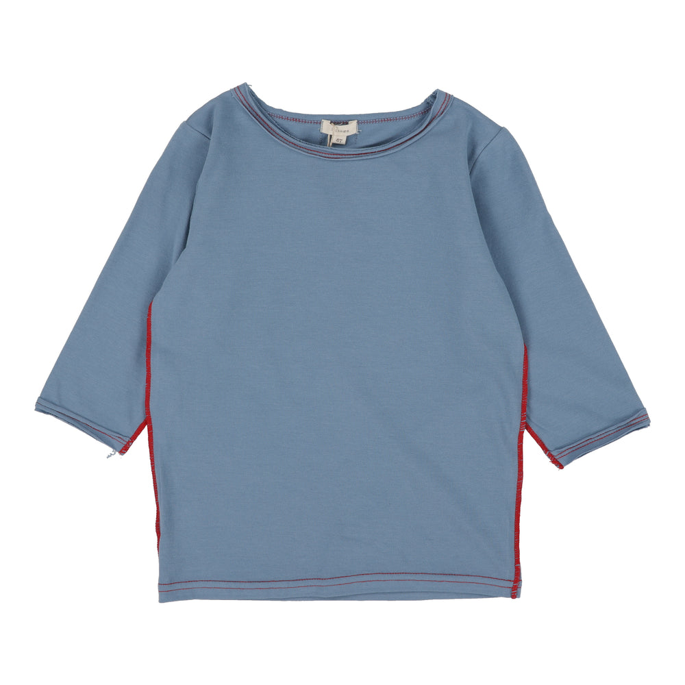 Lil Legs Three Quarter Sleeve Basic Tee - Blue