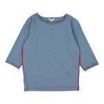 Lil Legs Three Quarter Sleeve Basic Tee - Blue